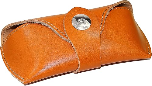 DK86 Genuine Leather Glasses Case Sunglasses Pouch Eyeglass Case for Men and Women