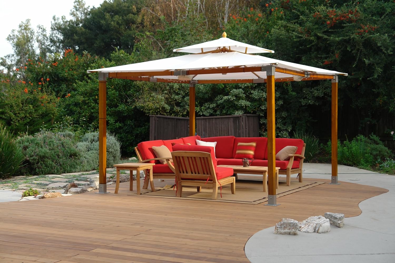 Sunbrela Fabric Cushions (Seat & Back) for Samurai 4pc Sectional Sofa Set: 2 Love Seats & 1 Corner Pc -Cushions only #WFSSSSM1CS