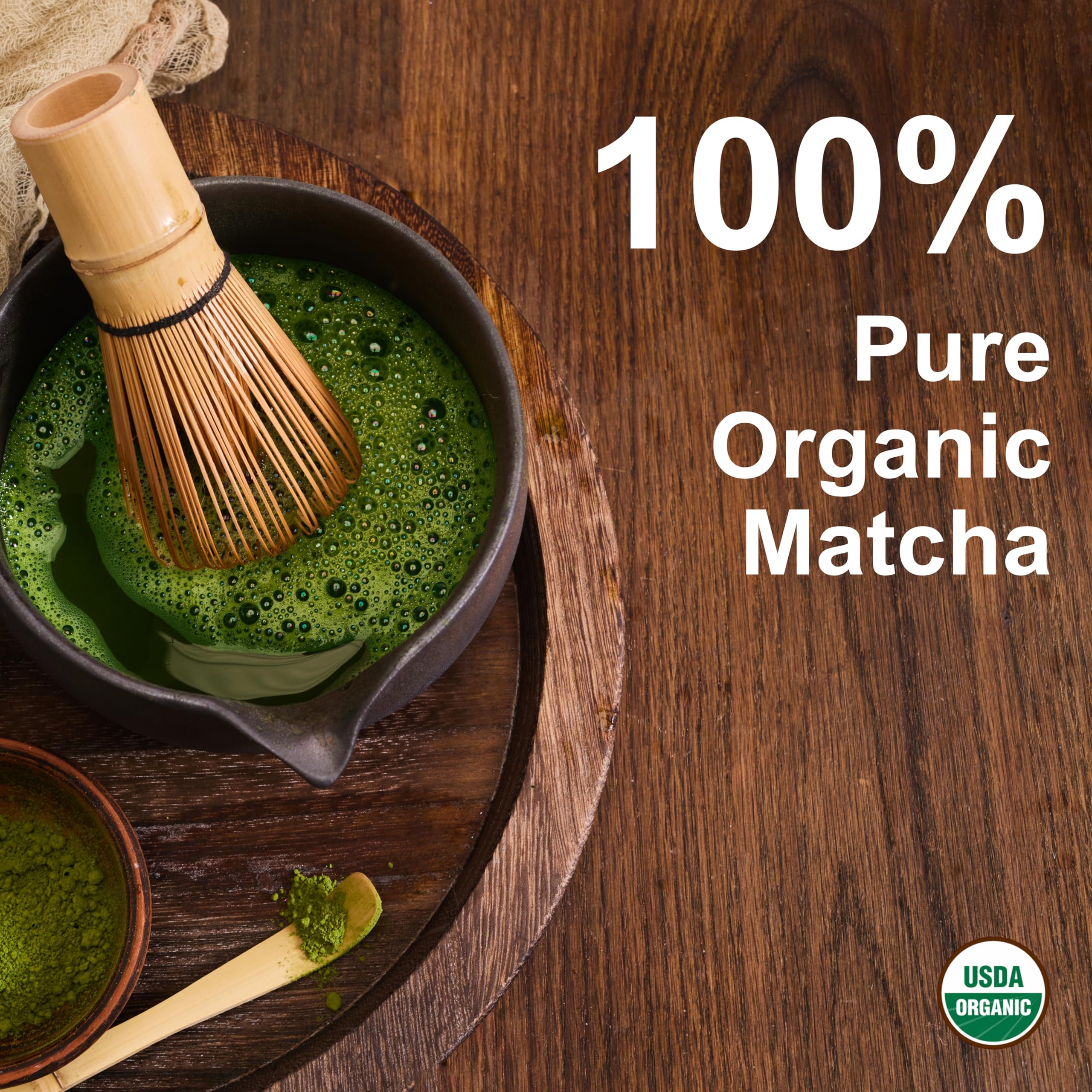 Organic Ceremonial Grade Matcha Powder 100 Servings First Harvest Authentic Japanese Origin 100 Barista-Grade Matcha Green Tea For — view 6
