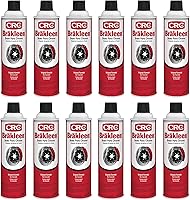 CRC Brakleen 1003706 Non-Flammable Brake Cleaner Spray, 19 oz 12-Pack | Grease, Oil & Tar Remover for Brakes
