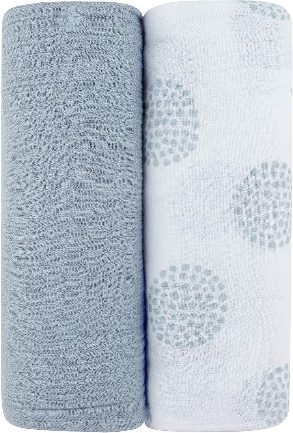 Ely's & Co. Cotton Muslin Swaddle Blanket 2Pack for Baby