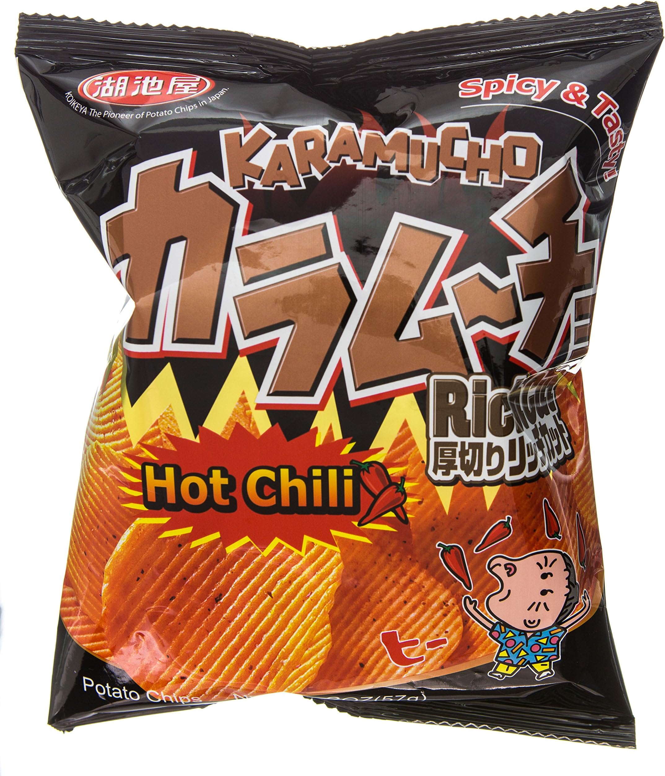 Koikeya Karamucho Potato Chips, Rich Cut, 2.01 Ounce