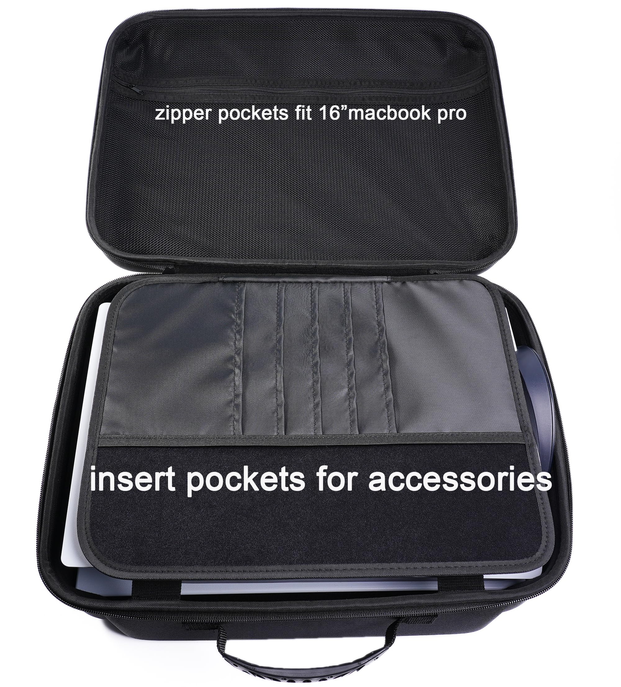 Custodia rigida imbottita per PS5/Pro/Slim, scomparti multipli per PS5 e accessori, tutto in un'unica borsa protettiva imbottita per PS5
