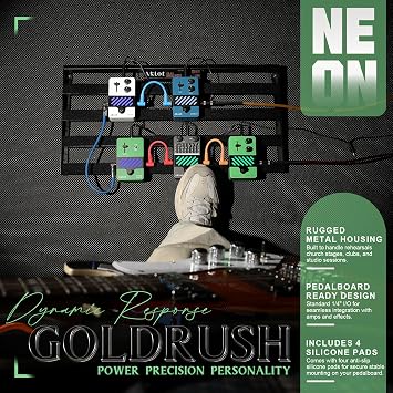 AKLOT Compressor Electric Guitar Pedal: Smooth Studio-Level Compression for Clean Sustain, Dynamic Touch-Responsive Control, Level & Sustain Knobs, Mini Guitar Effect Pedal True Bypass, NEON PulseLock