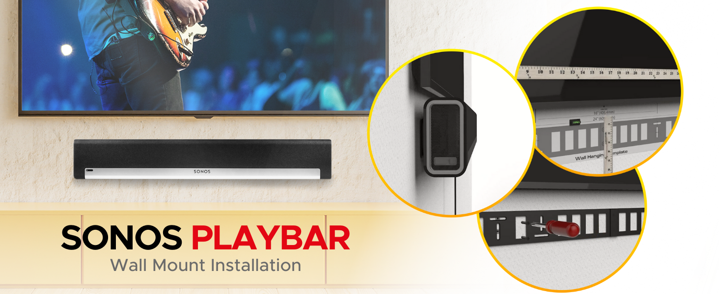 SONOS PLAYBAR サウンドバー 壁掛け金具付き 動作確認済 Amazon.com: Sound Bass Playbar Wall Mount Bracket Kit with