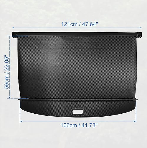 Miniatura 7 de X AUTOHAUX Cubierta de carga retráctil para Toyota RAV4 2019 2020 2021 2022 2023 2024, impermeable, antideslizante, SUV, pantalla de blindaje para