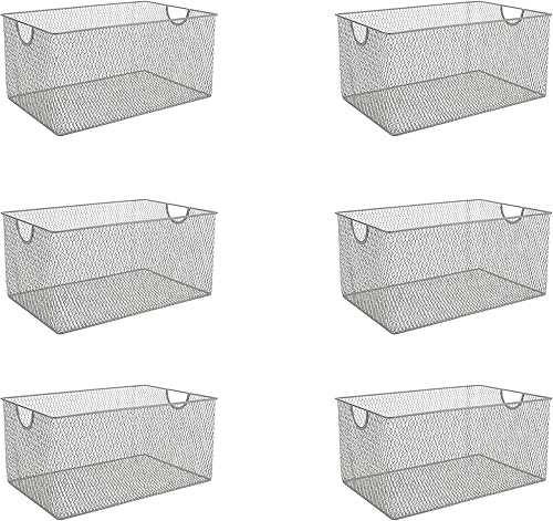 Vista 17 de YBM HOME Cesta organizadora de malla de alambre para CD y DVD, paquete de 2