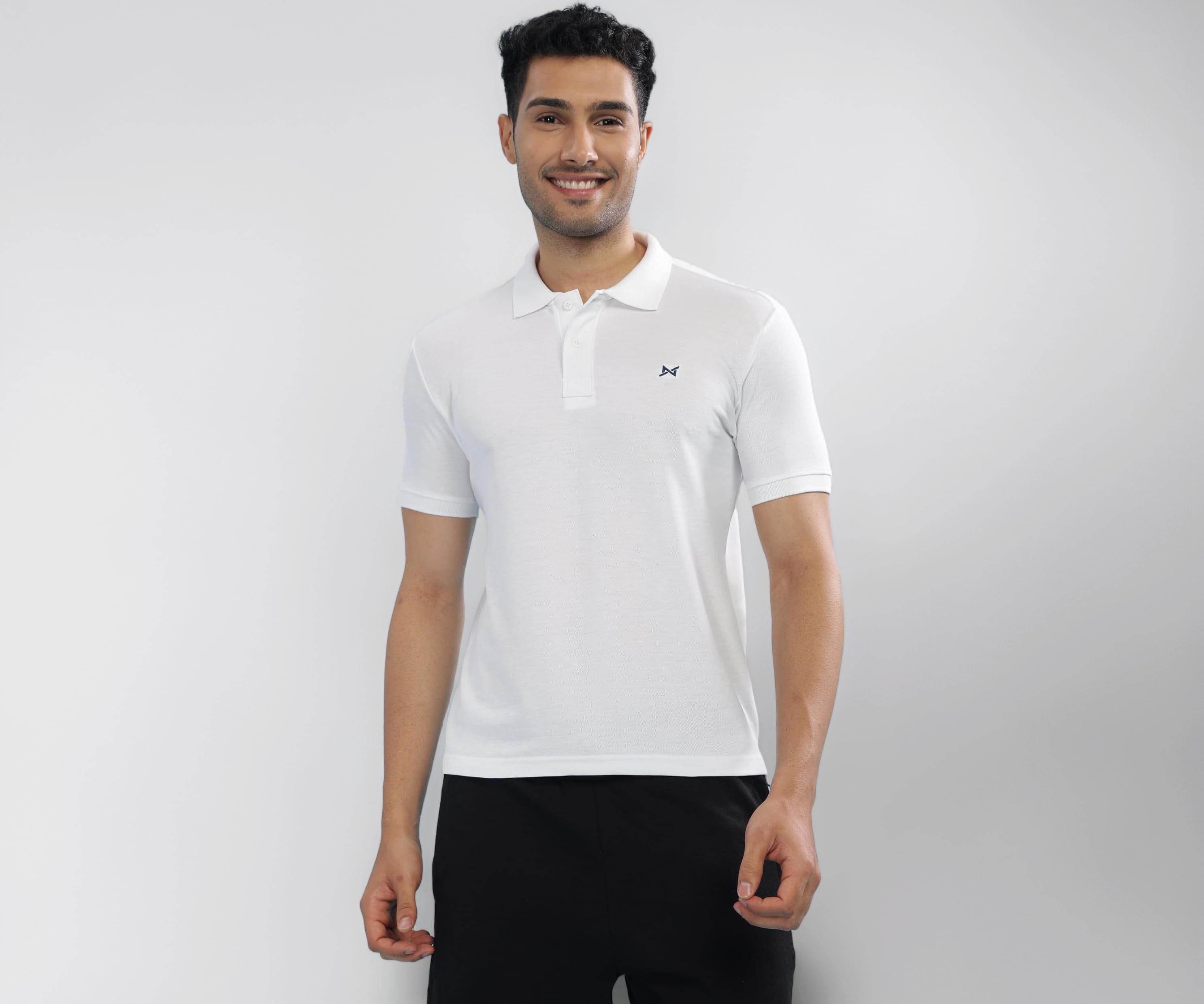 Force NXT Men's Cotton Blue Polo T-Shirt