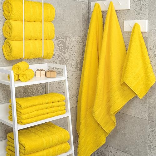 Miniatura 708 de American Soft Linen - Juego de 4 toallas de baño, 100% de algodón turco de 27 x 54 pulgadas, toallas de baño extragrandes, toallas para ducha