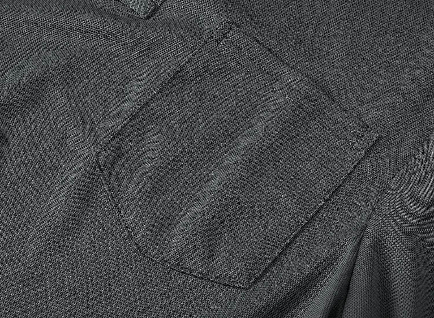 BASUDAM Men's Polo Shirts with Pocket Quick Dry Short Sleeve Active Performance - Image 5