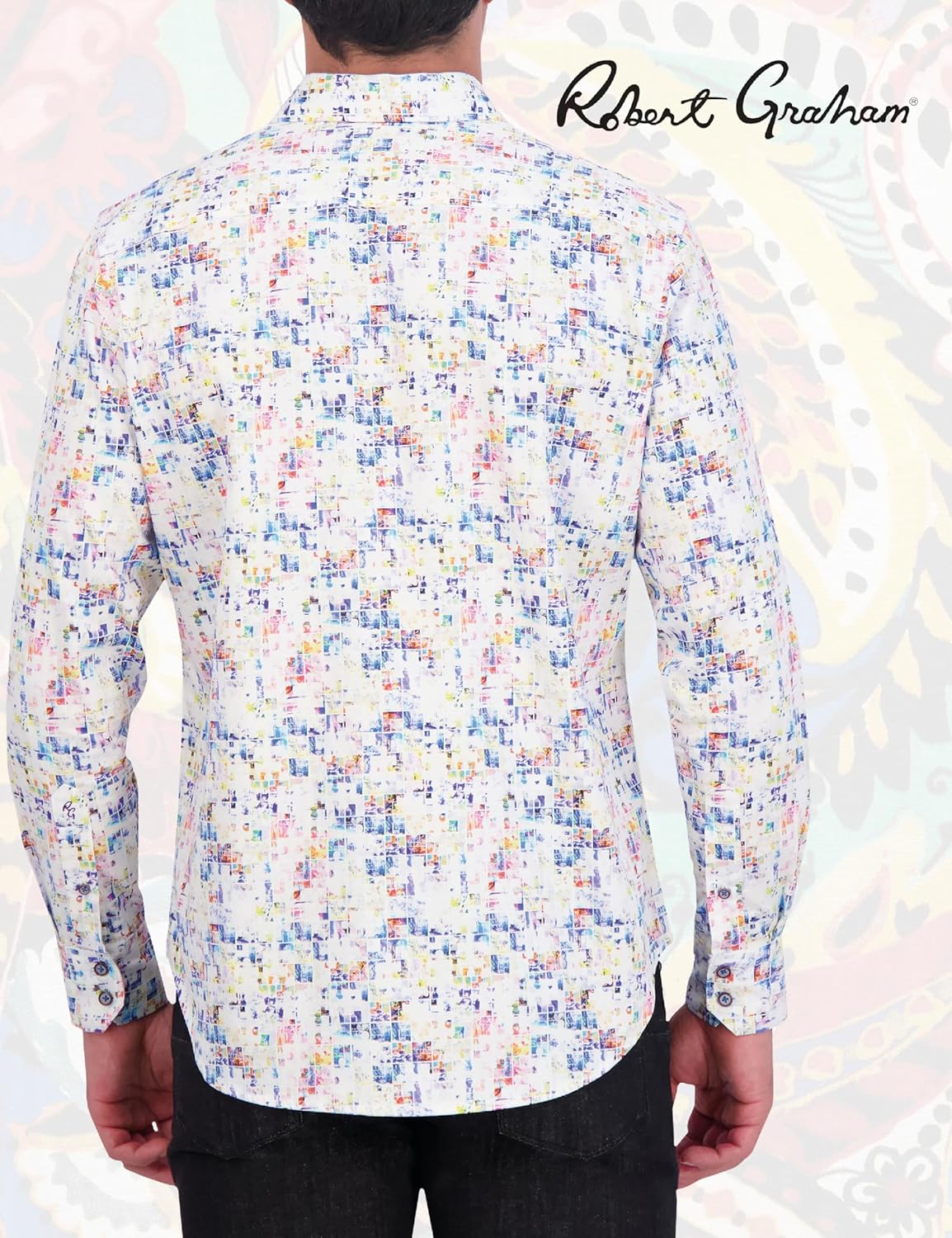 Robert Graham Men’s Byzantine Long Sleeve Woven Button Down Shirt - Image 4