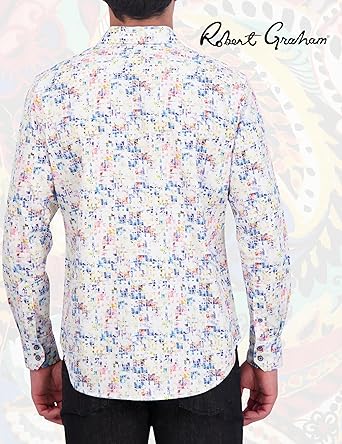 Robert Graham Mens Byzantine Long Sleeve Woven Button Down Shirt