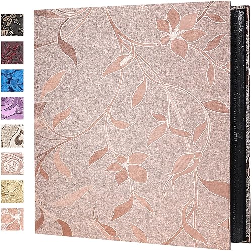 Vista 15 de Álbum de fotos de 100 x 6 pulgadas, 100 álbumes de fotos pequeñas, cubierta de cuero de primera calidad, página interior blanca, álbumes de fotos