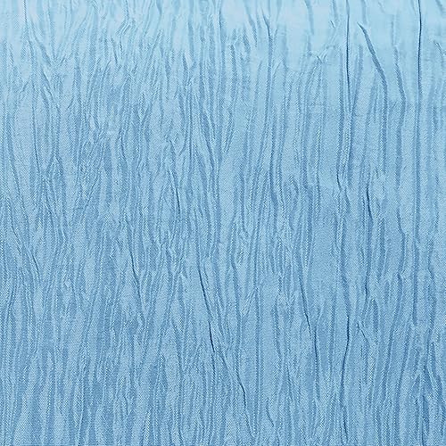 Miniatura 2 de Ultimate Textile -Paquete de 10 - Tafetán arrugado - Mantel cuadrado Delano de 52 x 52 pulgadas, color azul hielo