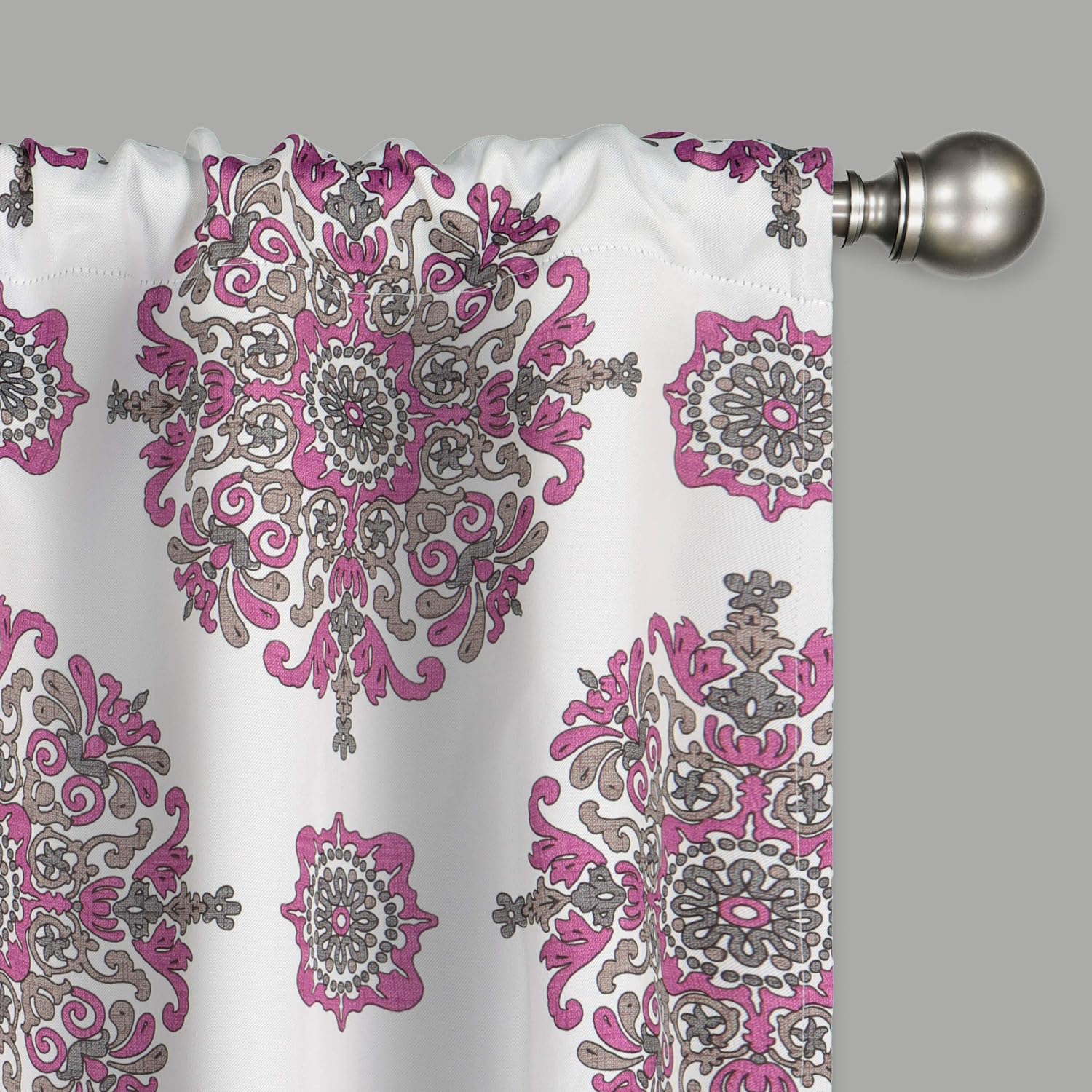Eclipse Olivia Rod Pocket Curtains for Bedroom, Single Panel, 37 in x 84 in, Purple