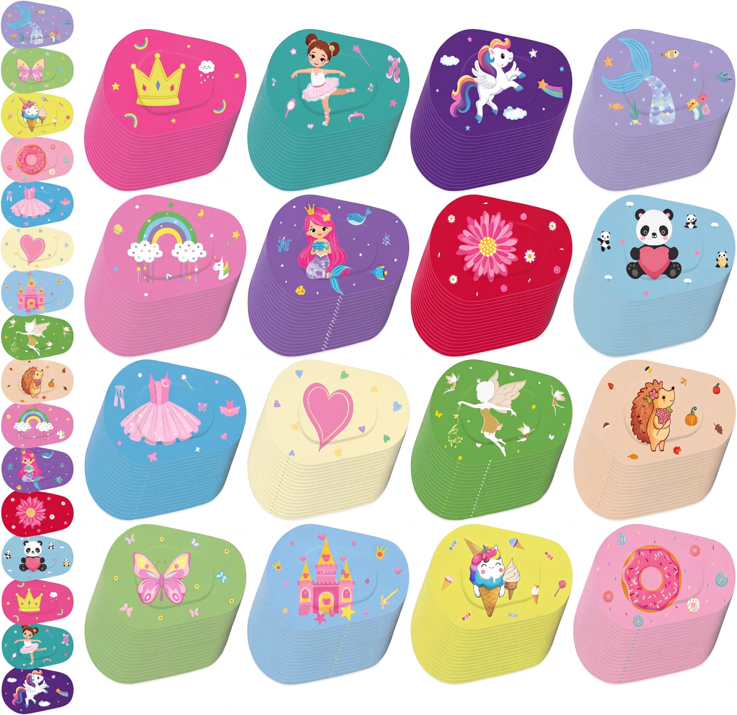 Timgle 48 Pcs Adhesive Eye Patches for Kids Girls