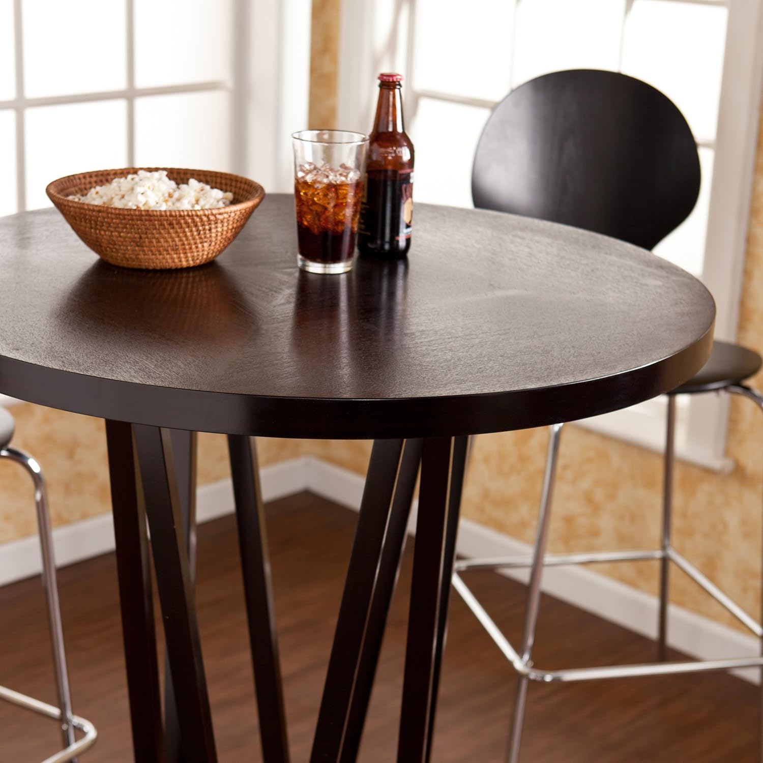 SEI Furniture Devon Contemporary Height Bar Table, Dark Espresso : Home & Kitchen