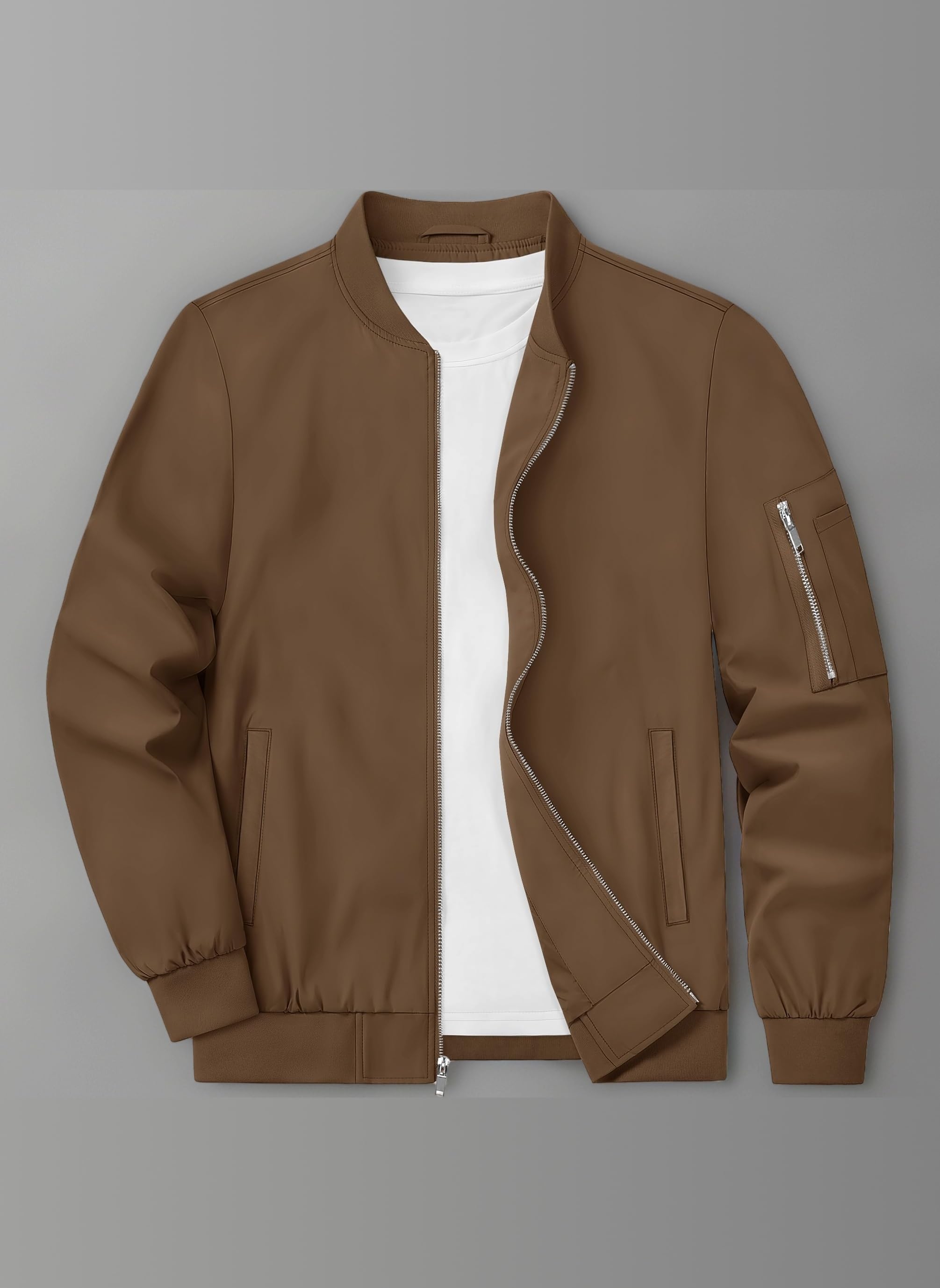 Mens Lightweight Jacket Casual Bomber Jackets Military Windbreaker with Multi Pockets