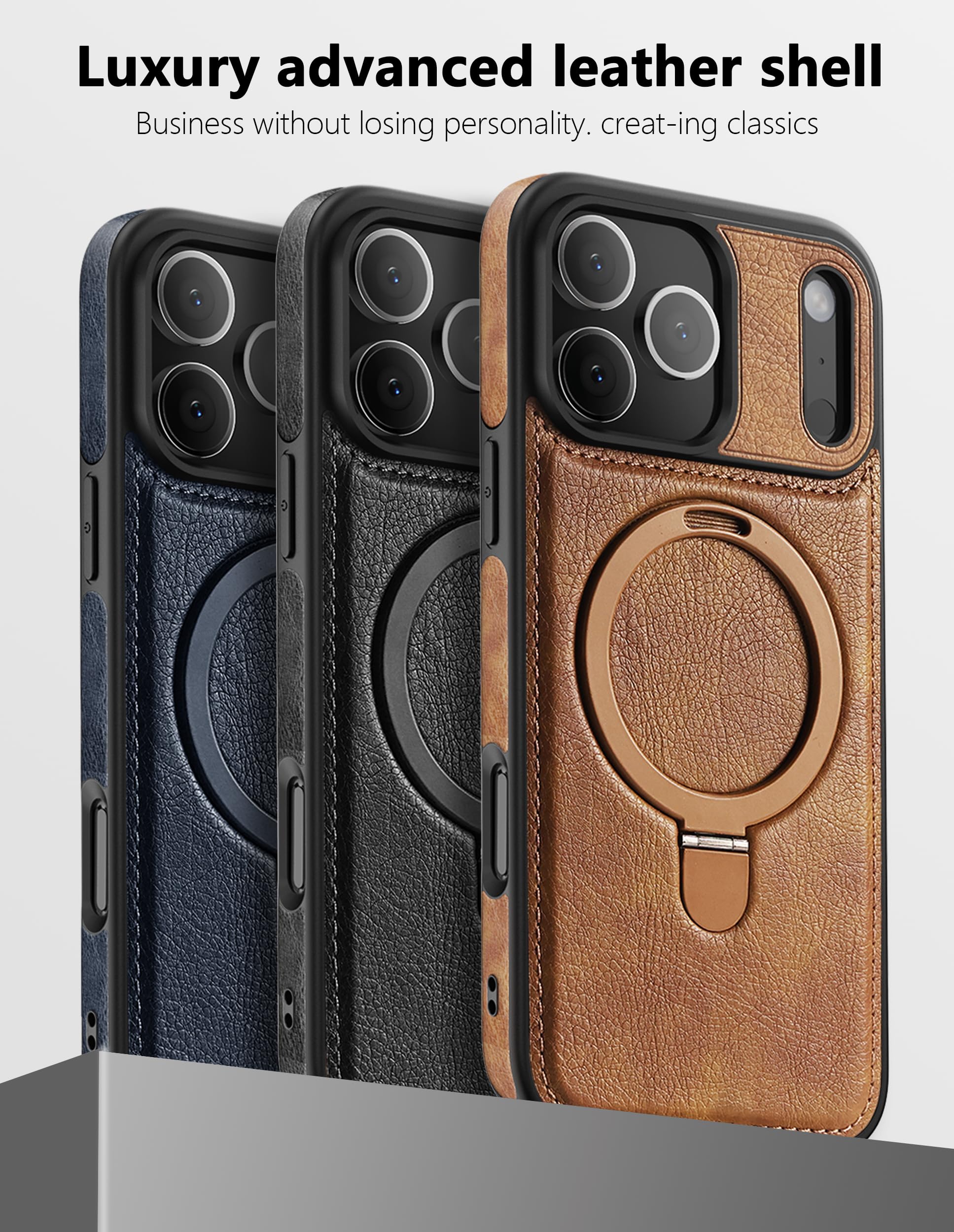 Carveit Magnetic Cover for iPhone 17 Pro Max hoesje [Natural Wood