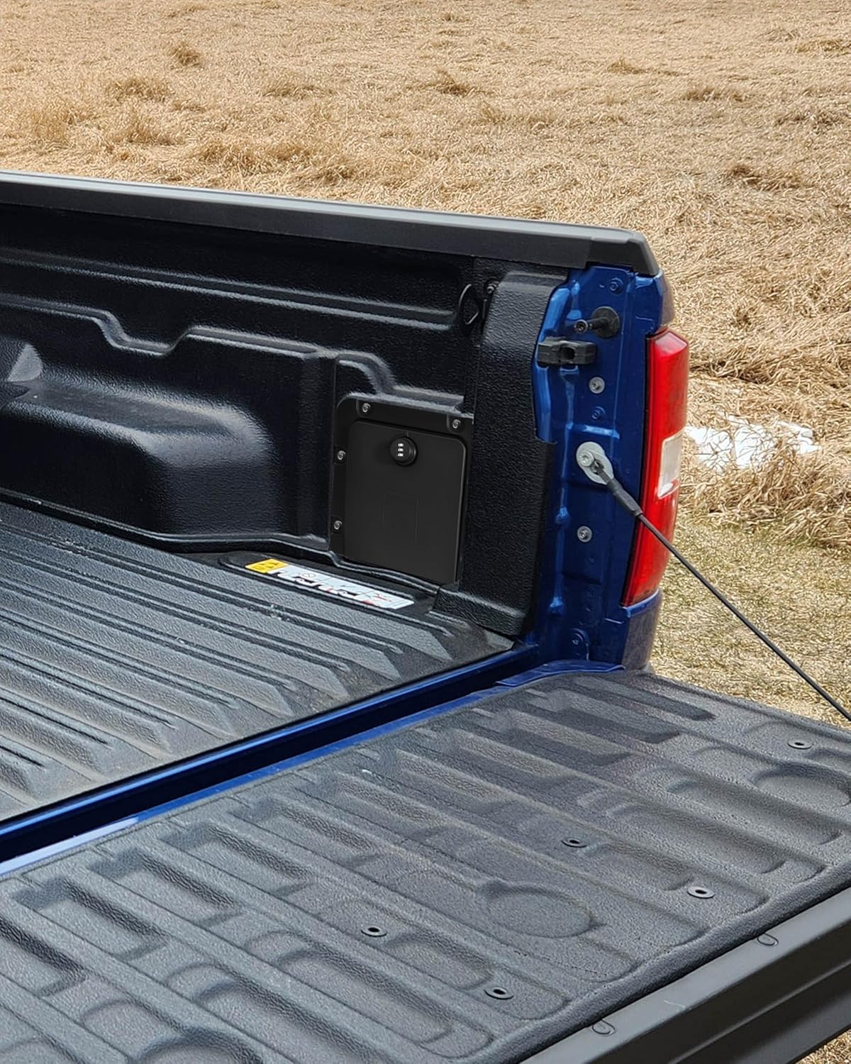 SAUTVS Bed Cargo Partition Storage Bin with Code Lock for Ford Maverick XL 2022-2025 Accessories, Rear Truck Side Organizer Storage Box with 3-Digit Security Lock, Password Protected