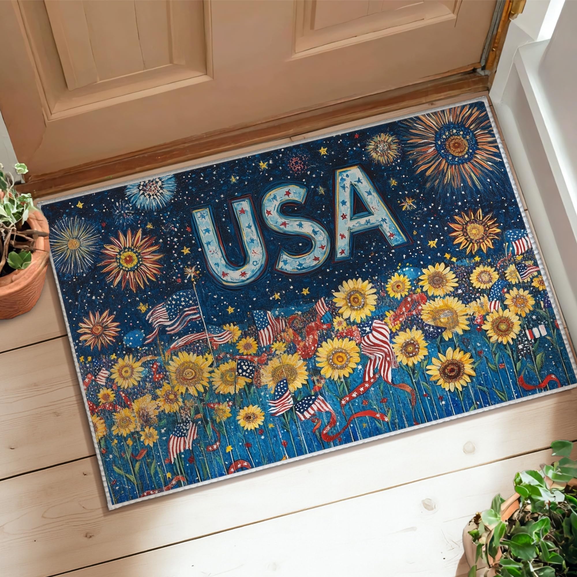 Tapis de tournesol festif pour sécuriser et sublimer votre salle de bain