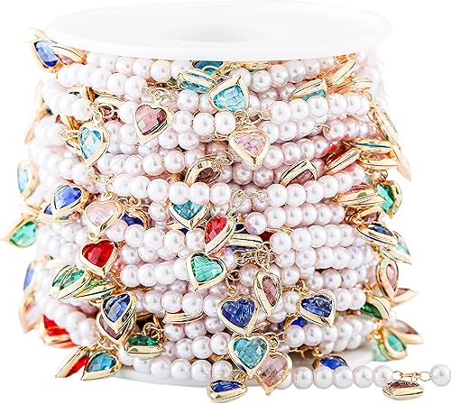 Miniatura 8 de KAOYOO Cadena de piedra volcánica de 2 yardas para decoración de bodas, manualidades de costura, accesorios de bricolaje (2 yardas, negro)