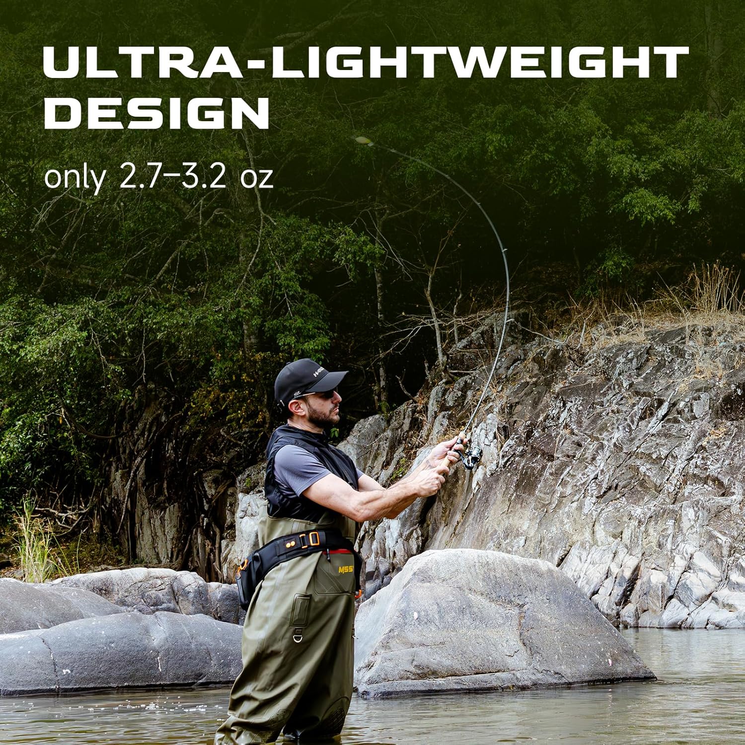 HANDING Magic L BFS Rod Ultralight Fishing Rod 2-Piece Spinning & Baitcaster Rod with Fuji O+A Guides Cork Handle 30T Carbon for Trout Crappie Bluegill Yellow Perch Sunfish White Bass Smallmouth Cast 4'6'' - Ultralight - Fast - 2pcs