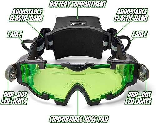 Miniatura 4 de SLF - Gafas de visión nocturna para niños con bolígrafo de tinta invisible, ver en la oscuridad con equipo de espía, escribe mensajes secretos con