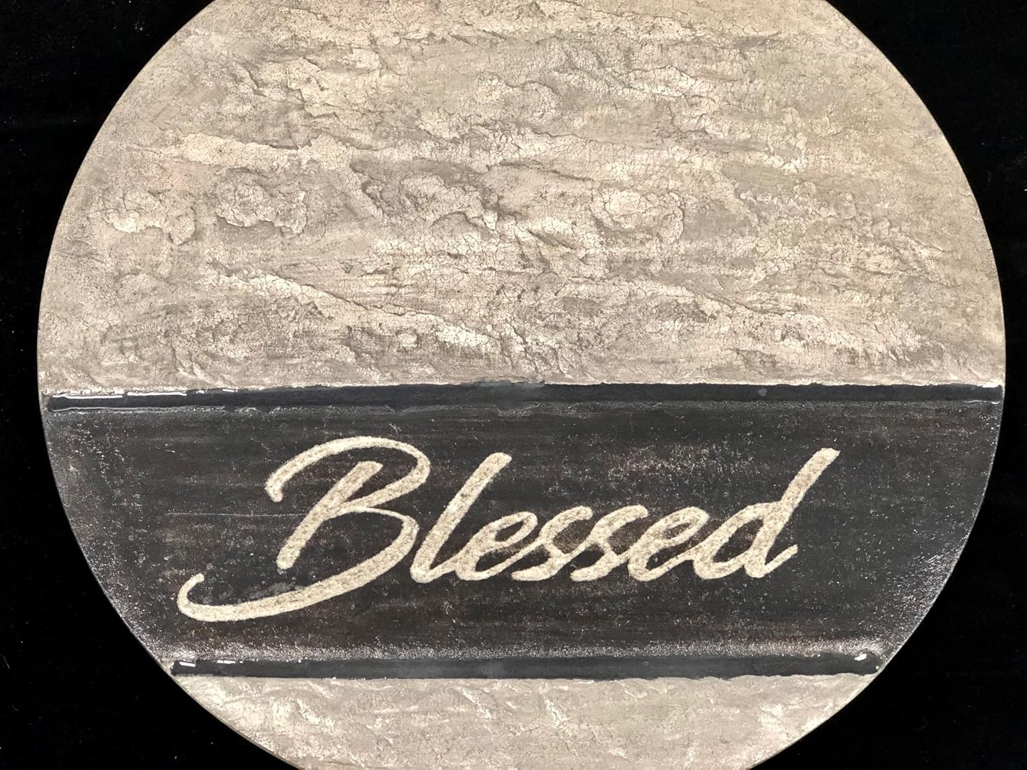 Concrete Cement Lazy Susan Unique, Hand Crafted, Gray, Turntable, 360 Degree Swivel, Made in The USA, Home Decor by Concrete Resurrection (Blessed Gray 21-1/2")