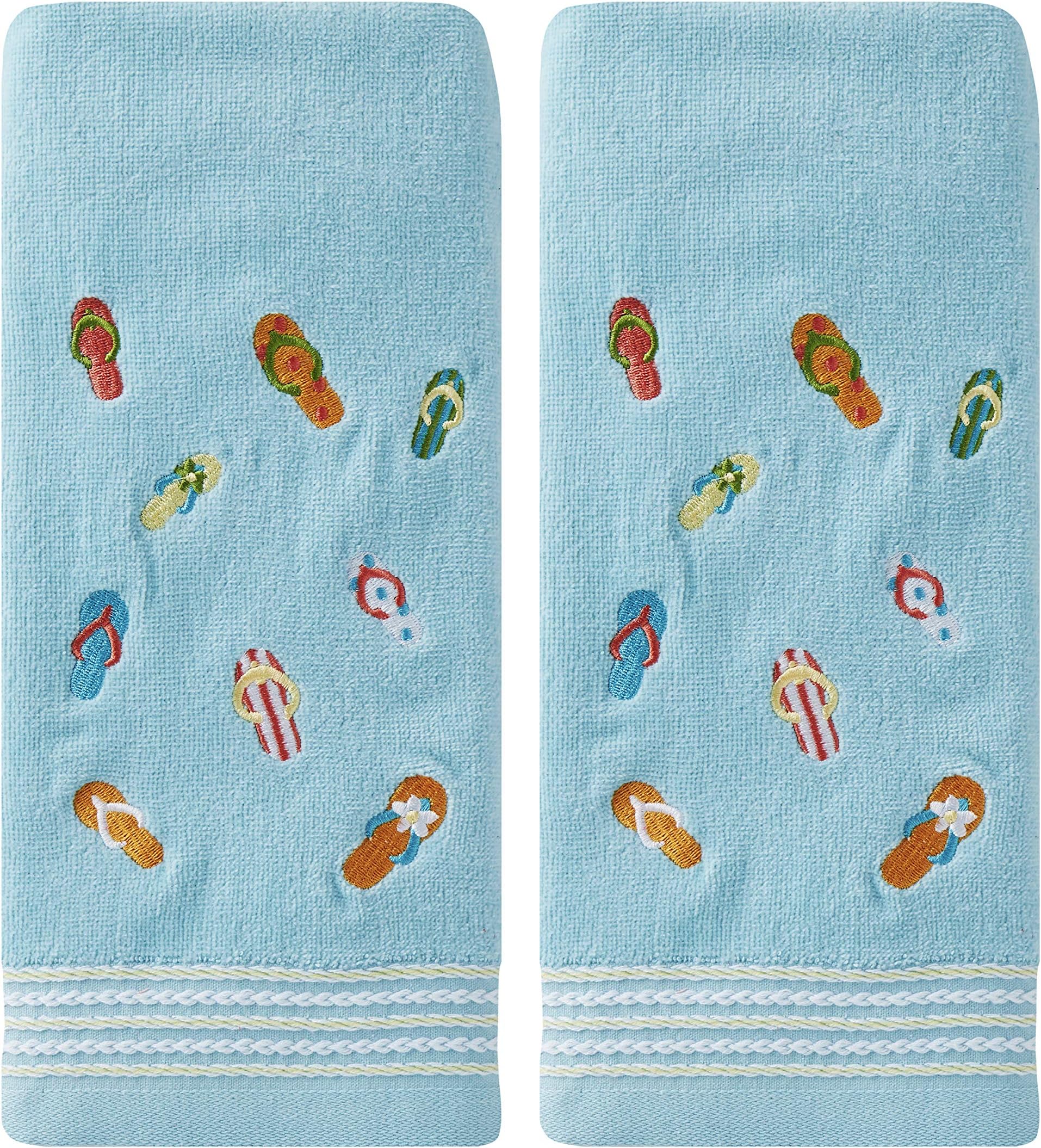 SKL Home Flips & Flops Hand Towel Set, Small, 2 Count