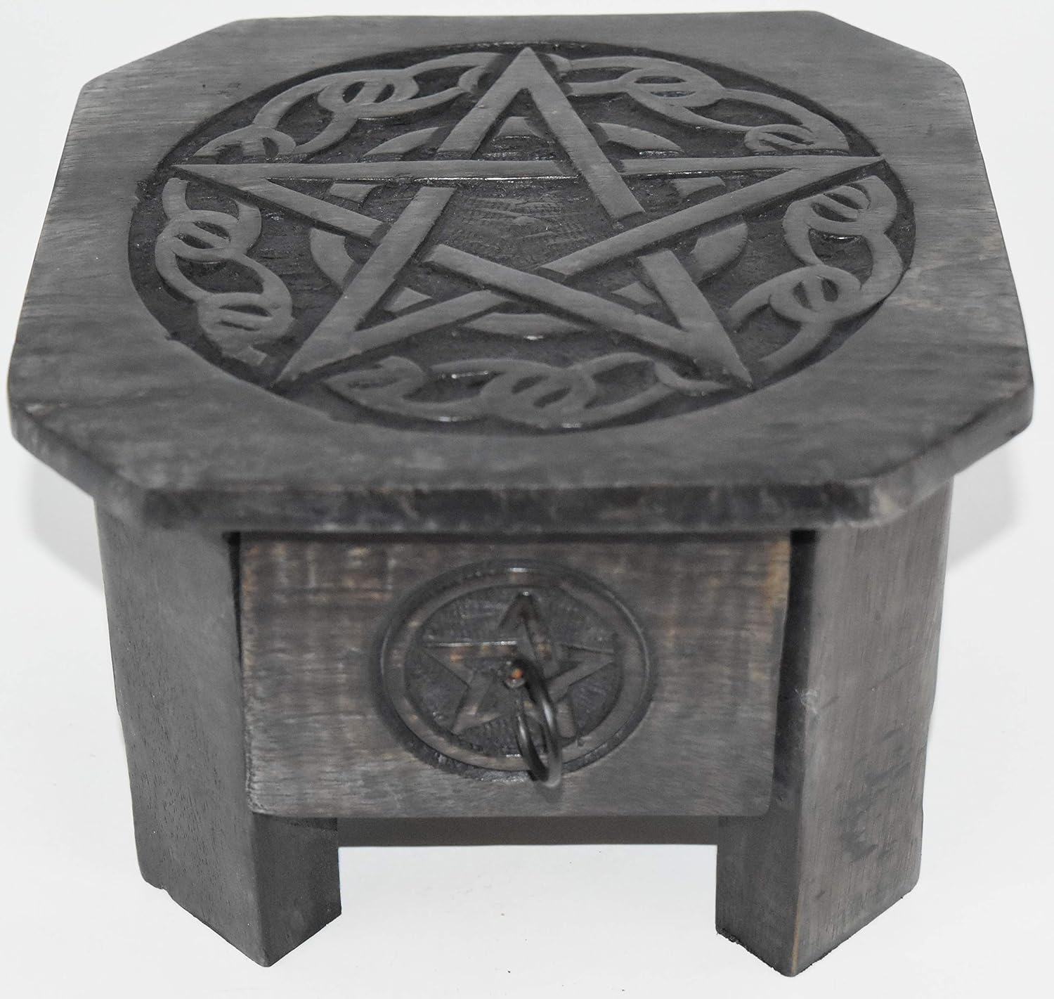 Nature's Enlightenment Star Table w Drawer- Tarot Cards, Crystals, Altar Supplies, Healing, Meditation, Gift Giving