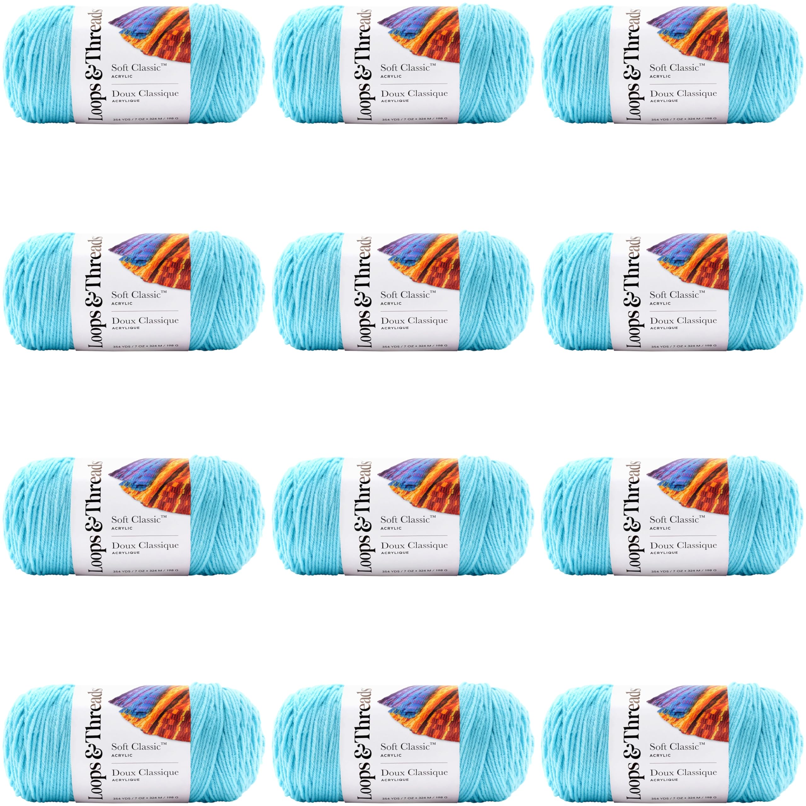 Amazon.com: MICHAELS Bulk 12 Pack: Soft Classic™ Solid Yarn by