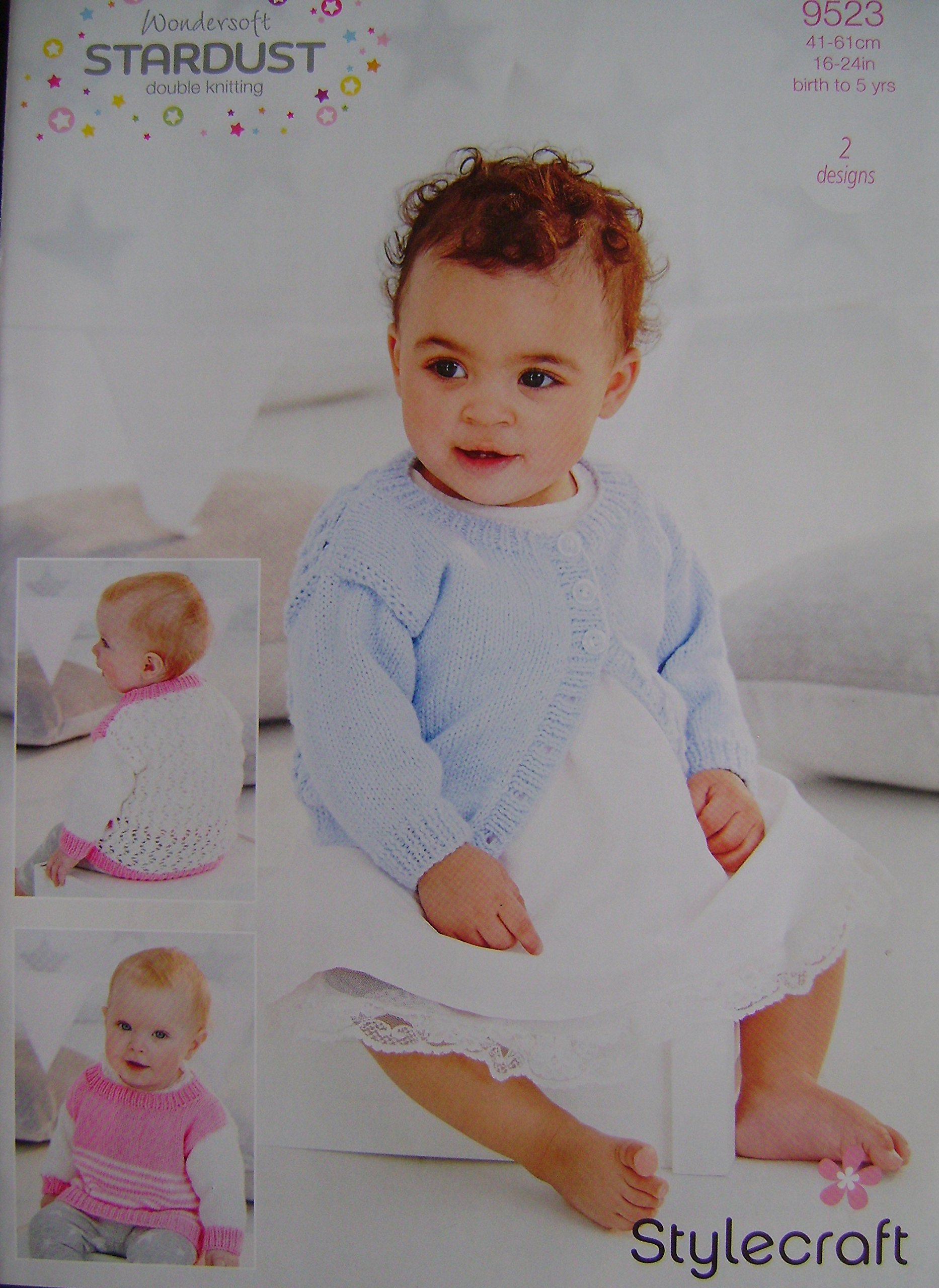 Stylecraft Double Knitting Pattern 9523 Jumper and Cardigan 16 - 24 in 2 Designs