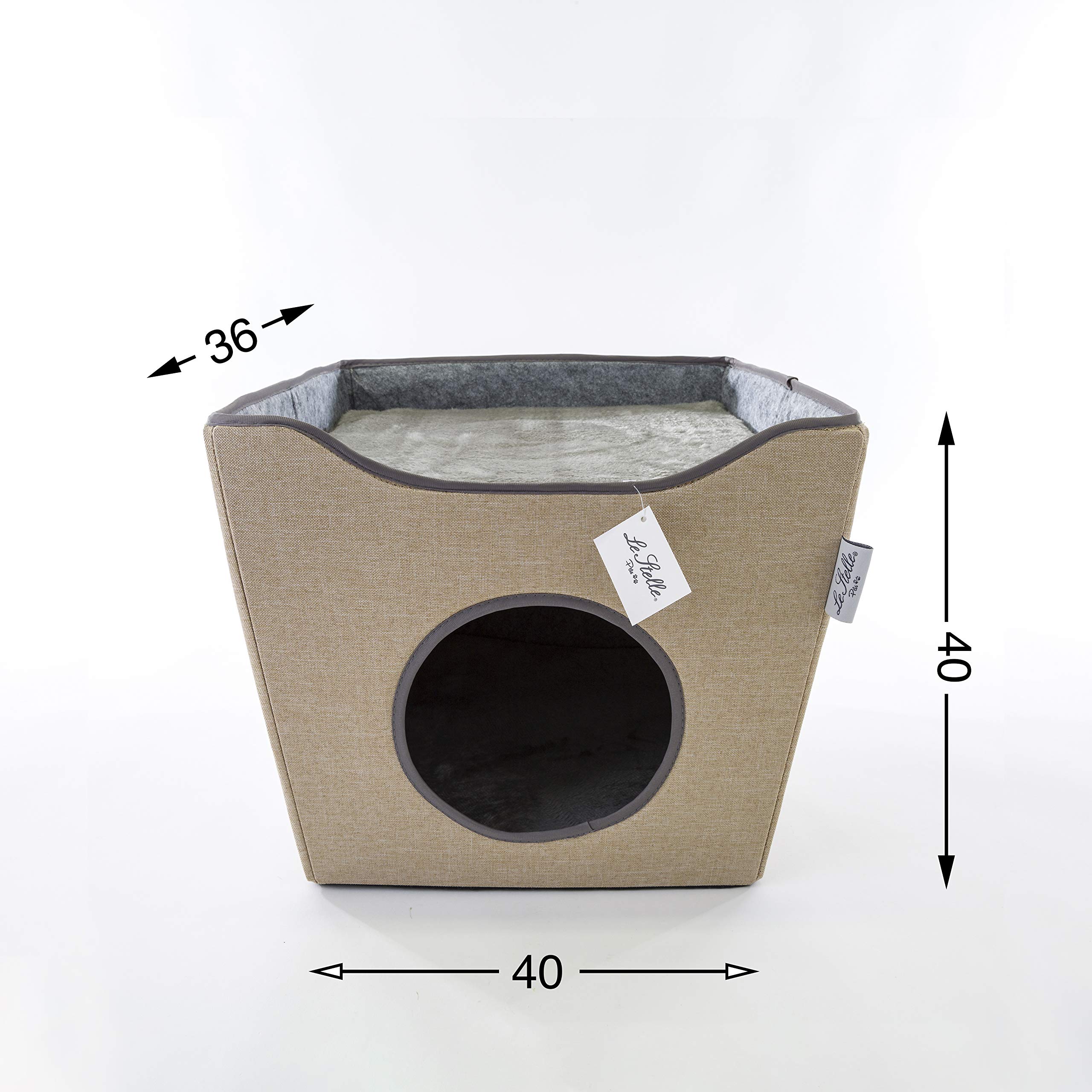 Cuccia Per Gatti Sharon Kerbl - Morbida E Lavabile, Diametro 50 Cm, Marrone - Foto 9