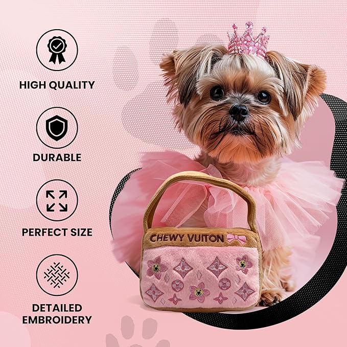 Juguete para Perro Dog Diggin Designs Chewy Vuiton Rosa miniatura 4