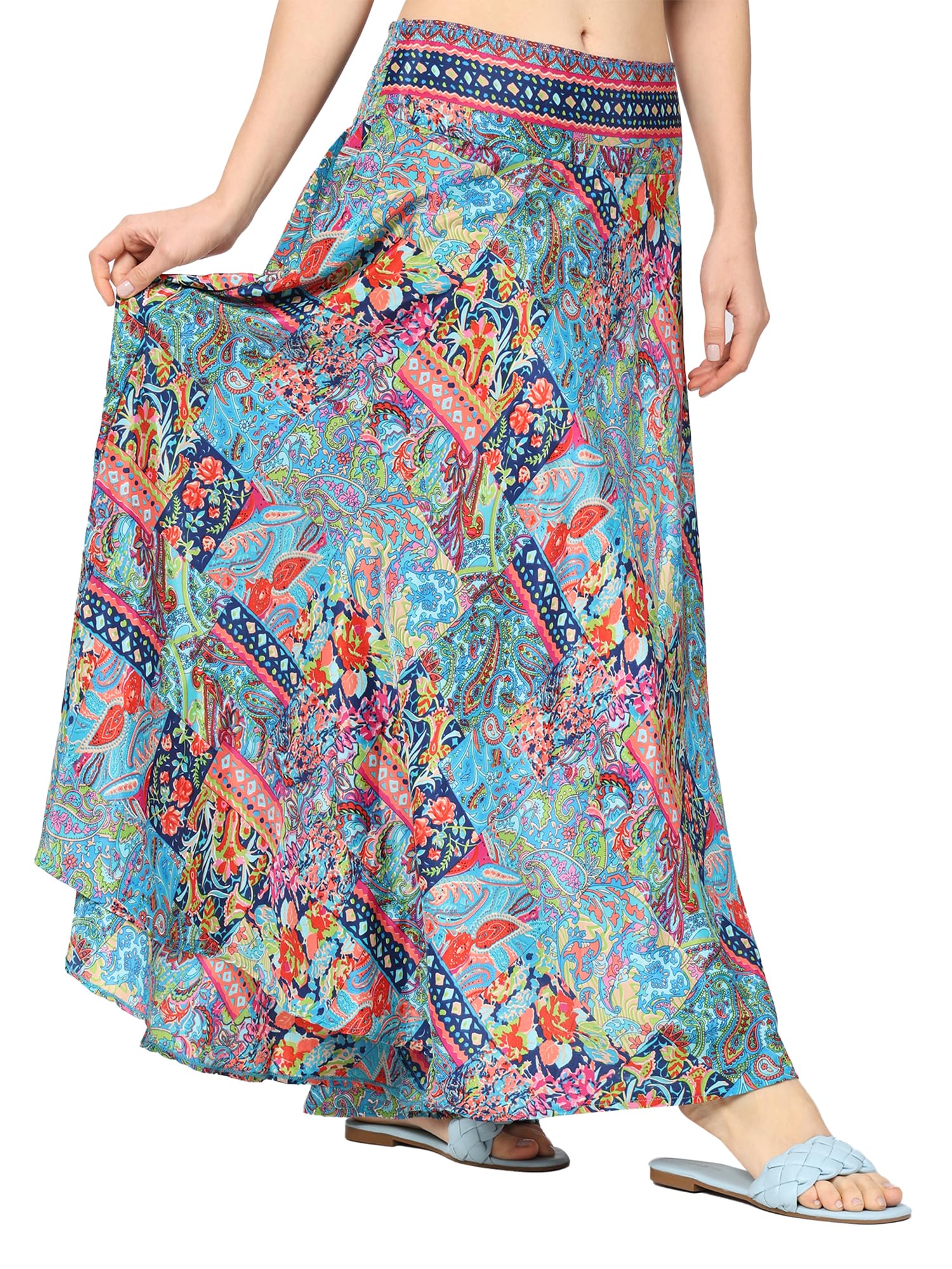 ke kanhaexports KE KANHA EXPORTS Women's Maxi Around Lehanga Style Full Flared Printed Skirts for Women's/Girls/Ladies Skirt Wrap Around Women’s Free Size Long Women/Girls/Ladies-picture-16