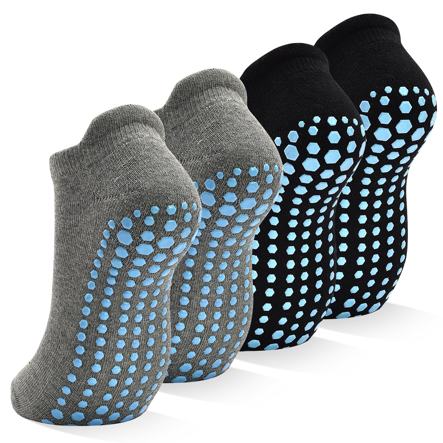 SkiBeaut Grip Non-Slip Socks, 4-Pair Pack