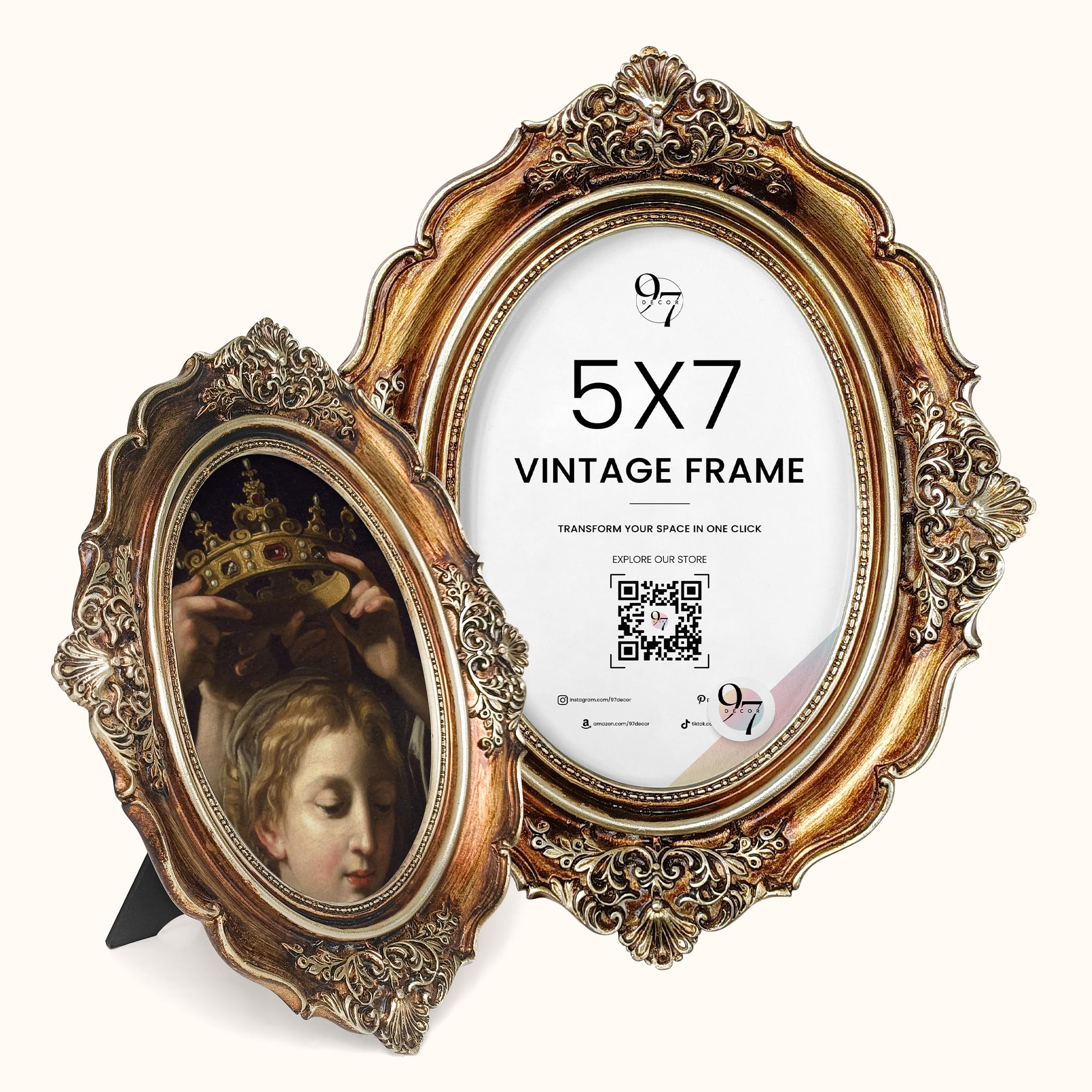 Amazon.com - 97 Decor 5x7 Vintage Picture Frames - 5 x 7 Picture