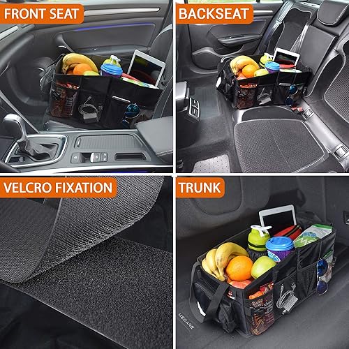 Miniatura 2 de FoxBox Organizador de automóvil delantero y maletero de EE. UU., almacenamiento de asiento trasero de SUV, organizador para piso del pasajero y