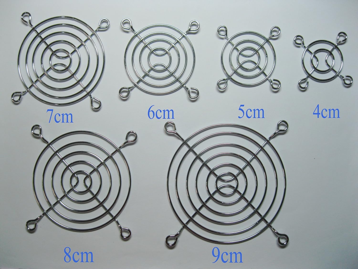 50 pcs DC Fan Grill Protector Silver Metal Finger Guard Used for 70mm 7cm Fan Skywalking