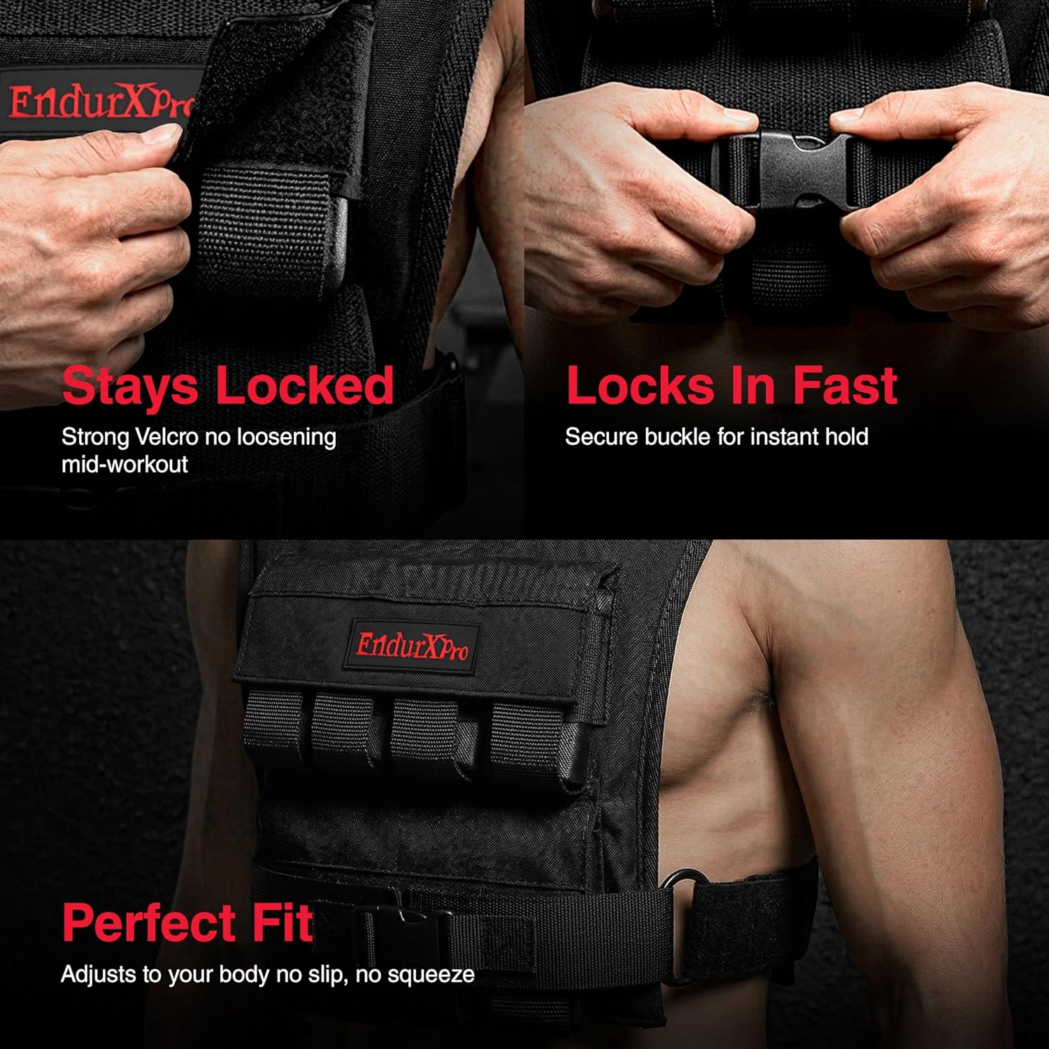 Weighted Vest for Men & Women – Adjustable 25lbs/35lbs/45lbs, 1000D Cordura Tactical Weight Vest with Removable Iron Weights for Rucking, Running, Cross Fit, Strength & Fitness Training