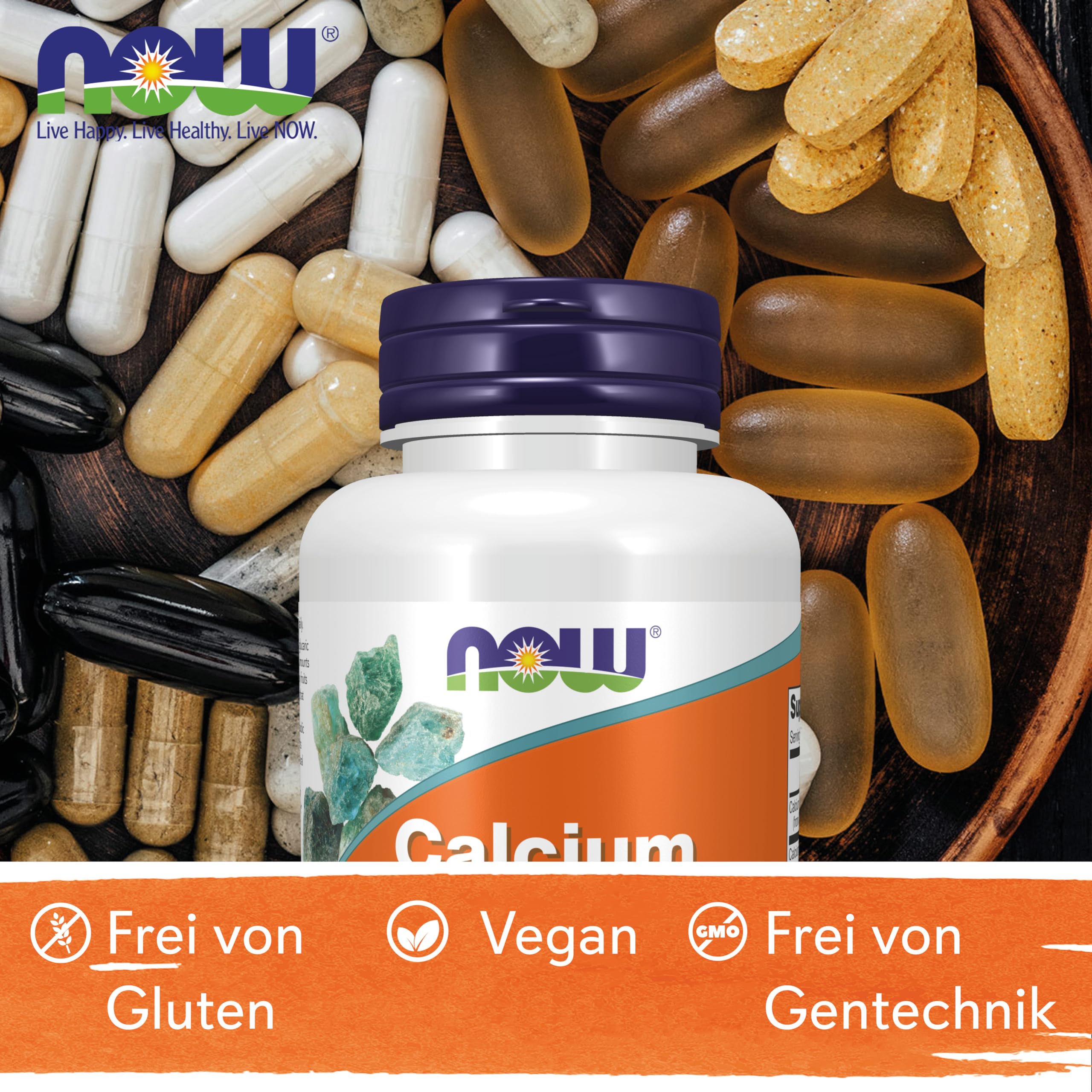 Now Foods Calcium-D-Glucarat, 500mg, hochdosiert, 90 vegane Kapseln, Laborgeprüft, Glutenfrei, Sojafrei, Vegetarisch, Ohne Gentechnik
