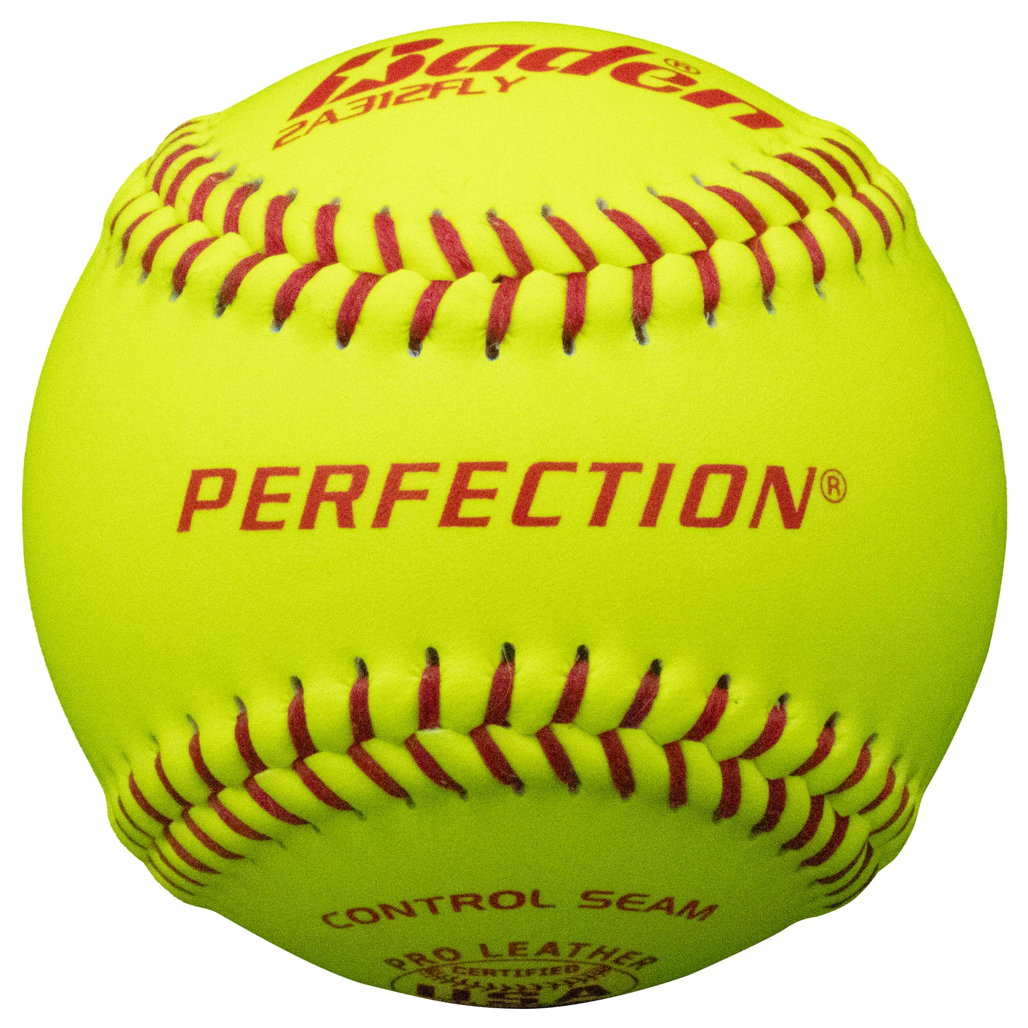 Photo 1 of Baden | USA (ASA) Approved | Official League Fastpitch Softballs | Perfection Leather | 12" | Optic Yellow | One Dozen