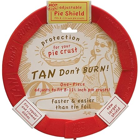 Talisman Designs Baking Pie Crust Shield Protector Cover for Edges of Pie - 8-inch to 11.5-inch Adjustable Silicone Baking Accessory for Making the Perfect Pie | Set of 1