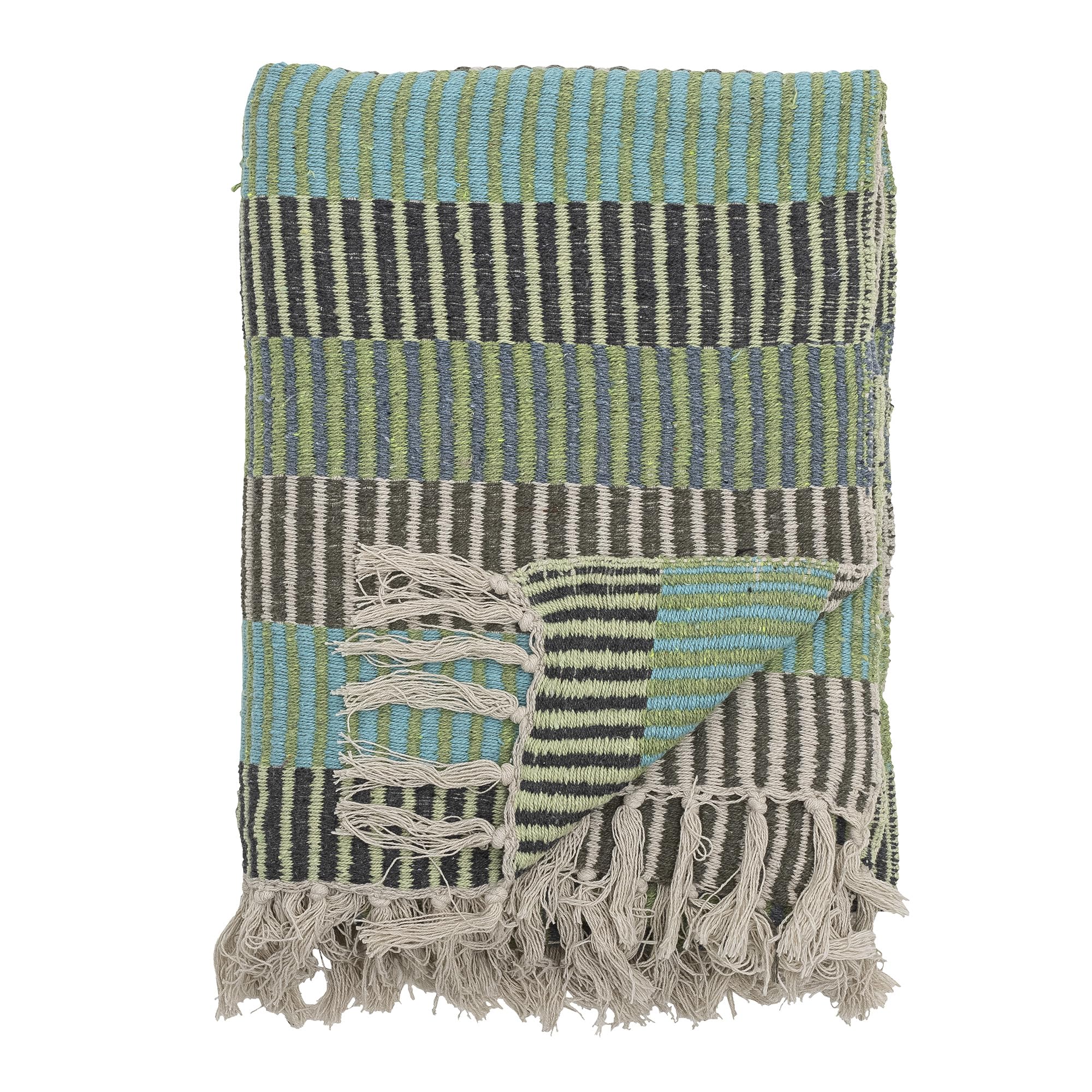 Bloomingville - Isnel Throw, Blue, Recycled Cotton (82059372)