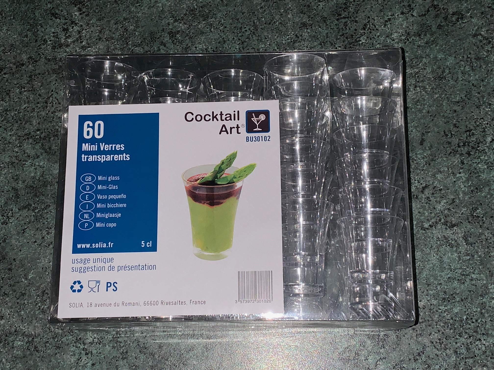 60 Verrines Plastiques Translucides 5cl - Idéal Pour Apéritifs, Desserts Et Événements