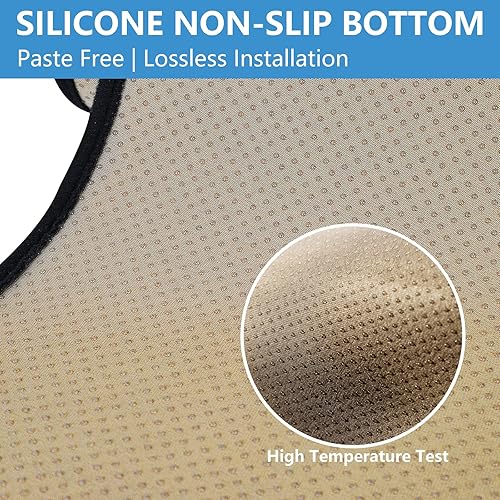 Miniatura 8 de YNWON Funda de franela negra para salpicadero de automóvil, compatible con volante a la izquierda, Infiniti G25 G35 G37 Q40 2007-2015Nissan Skyline