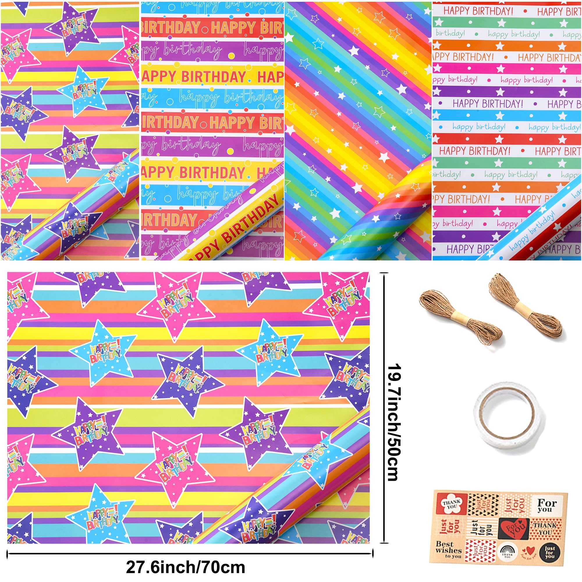 4 Fogli Carta Regalo Per Ragazzi A Tema Videogiochi - 70x50cm Con Nastri E Adesivi - Perfetta Per Compleanni E Feste - 3