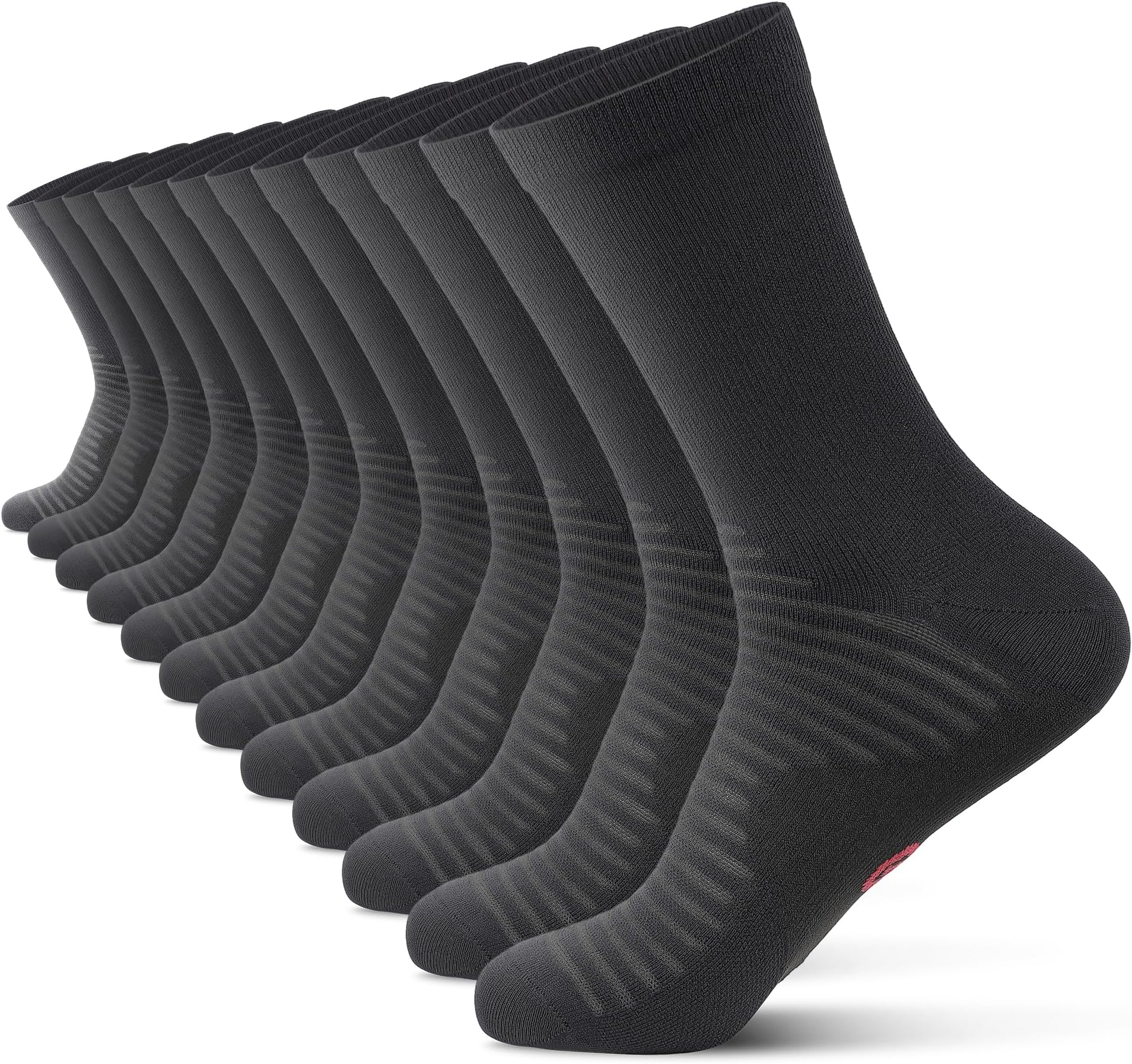 PAPLUSCompression Athletic Crew Socks (6 Pairs) for Men & Women