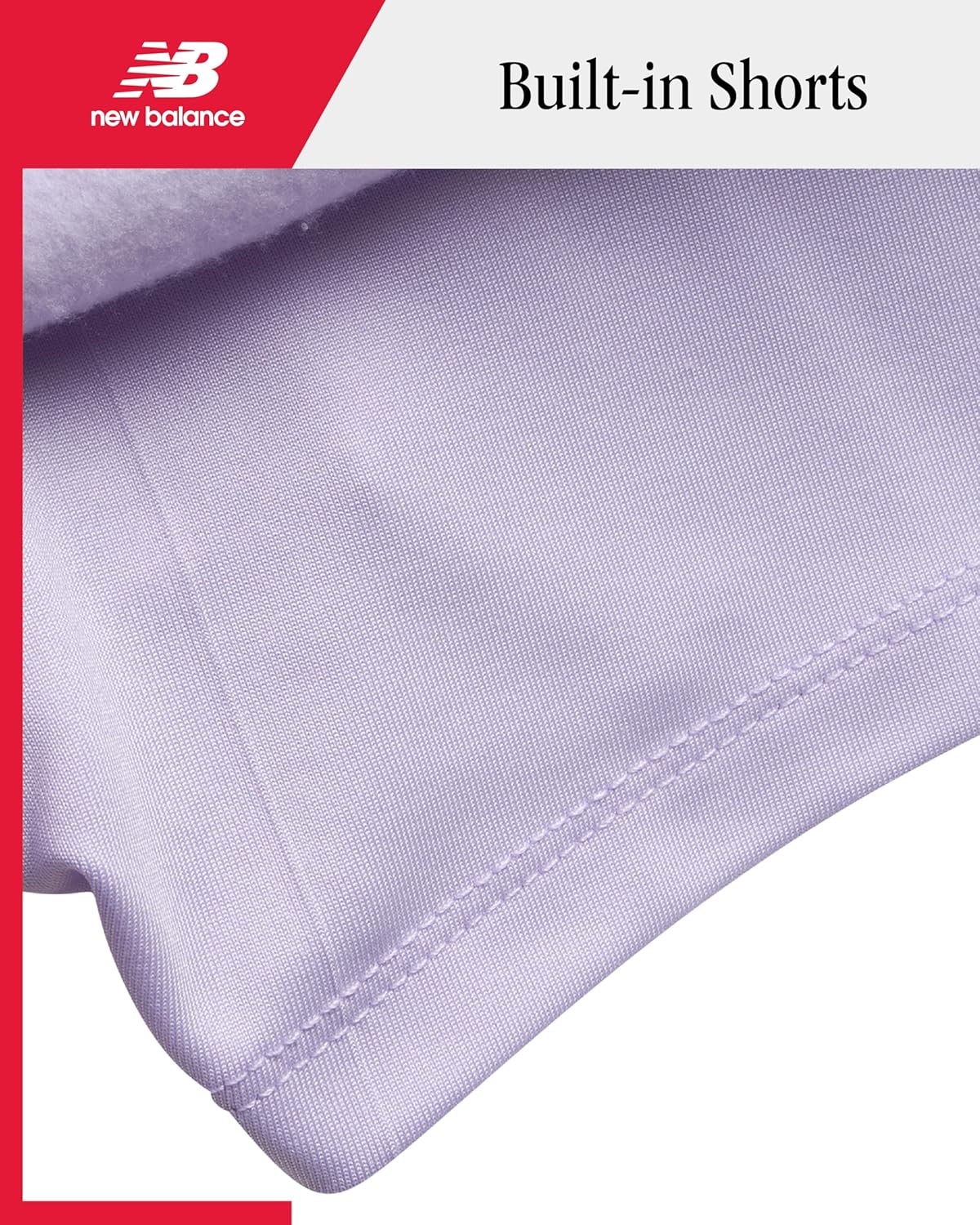 New Balance Girls Scooter Set - 2 Piece Fleece Short Sleeve Graphic Tee and Activewear Skorts for Girls (Sizes: 7-12) White Lilac 7-8 image 5 of 7 B0DV9XS31C